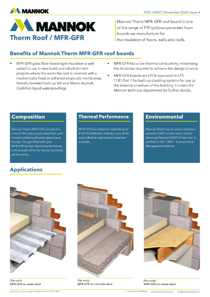 Mannok Therm Roof - MFR-GFR TDS
