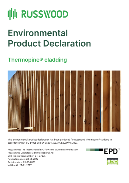 Thermopine® cladding EPD