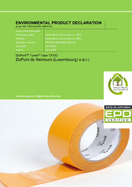 EPD - DuPont™ Tyvek® Tape (1310D) 