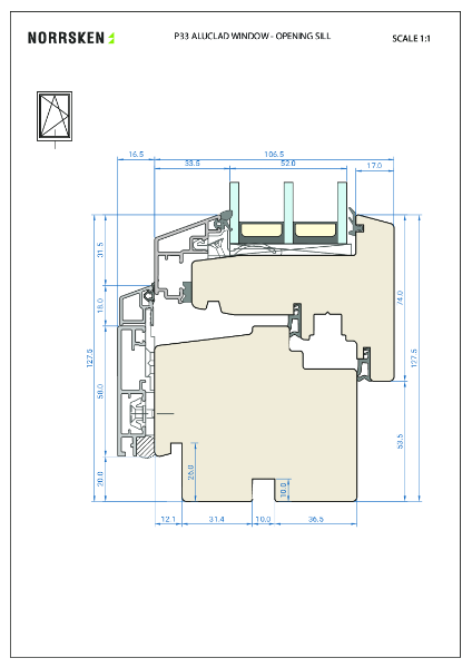 Inward Opening Alu-Clad Window (P33A)