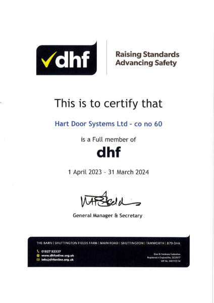 dhf certificate