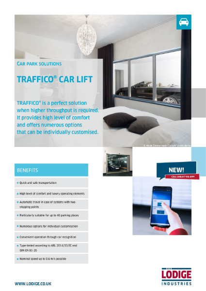 TRAFFICO Car Lift Brochure
