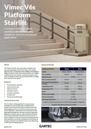 Vimec V6s Platform Stairlift