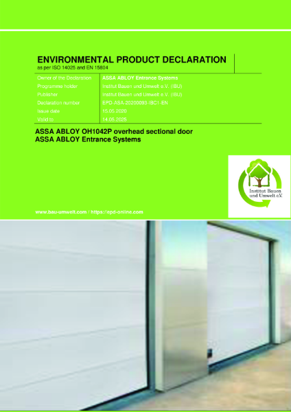 ASSA ABLOY OH1042P overhead sectional door