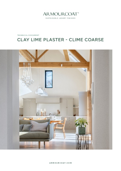 Armourcoat Clay Lime Plaster Clime Coarse - Technical Document