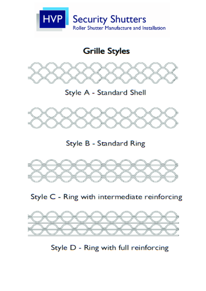 Armourshield Open roller shutter - Styles