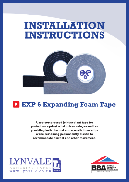 EXP 6 Expanding Foam Tape Installation Instructions