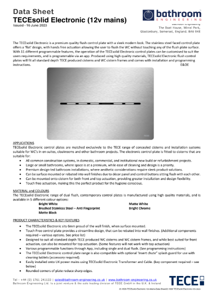 TECEsolid Electronic Data Sheet