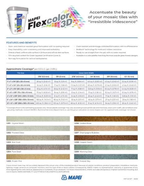 Flexcolor 3D Colour Palette