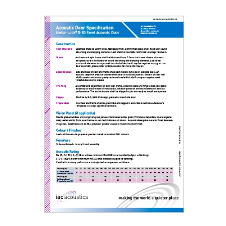 Noise Lock D 50 Datasheet