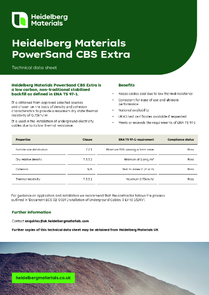 PowerSand CBS Extra (cement bound sand) TDS | Heidelberg Materials UK ...