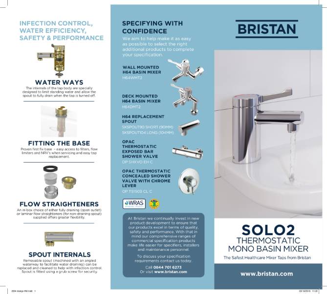 SOLO2 Thermostatic Basin Mixer Leaflet