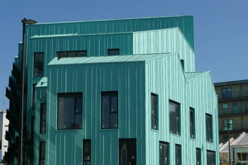 GreenCoat PLX Steel Standing Seam Façade Cladding system - Sustainable Steel Cladding System