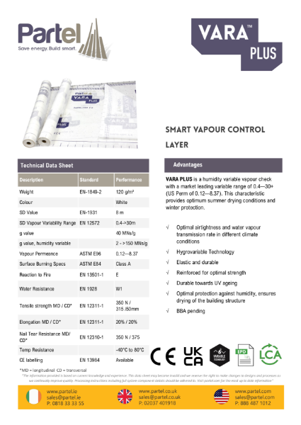 VARA PLUS Technical Data Sheet