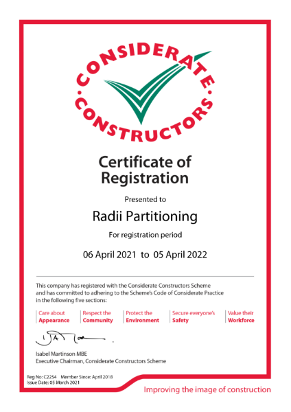 Considerate Constructors Certificate