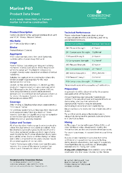 Marine P60 - Product Datasheet
