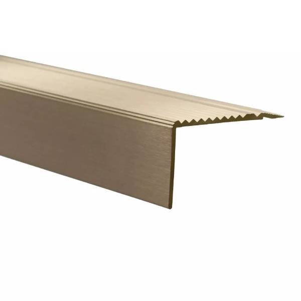 3.5 mm Gauge Ramped Back Solid Brass Stair Nosings  - Brass Stair Nosings