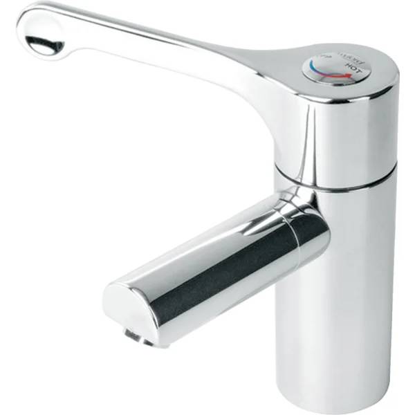 Twyford Sola Washbasin Tap, Deck-Mounted, Single-Lever Thermostatic Mixer, Removable Spout, Copper Inlet Pipes