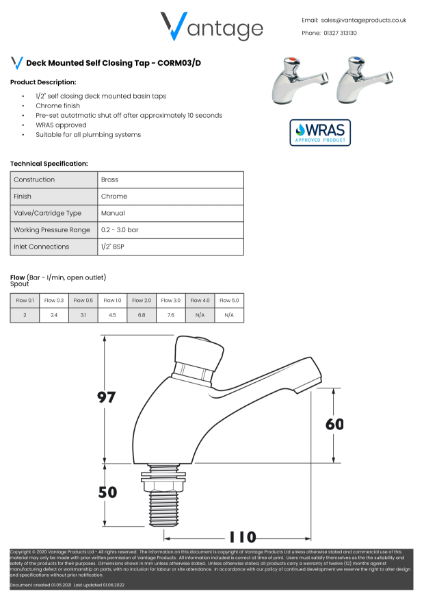 Product Data Sheet - CORM03/D