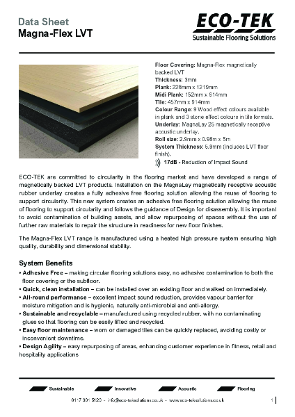 ECO-TEK Data Sheet - Magna-Flex LVT