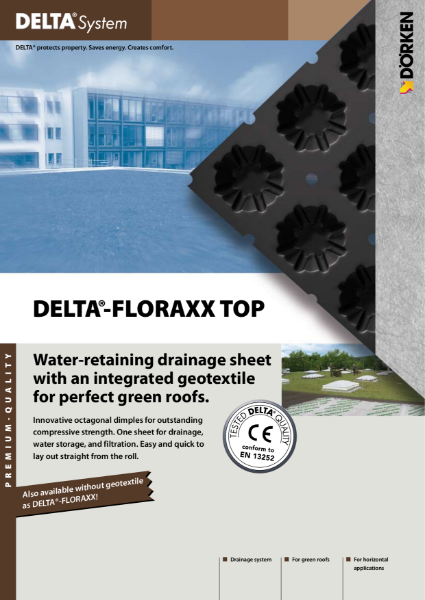 DELTA-FLORAXX TOP - Water Retaining Drainage Sheet