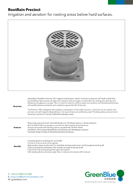 GBU RootRain Precinct Datasheet