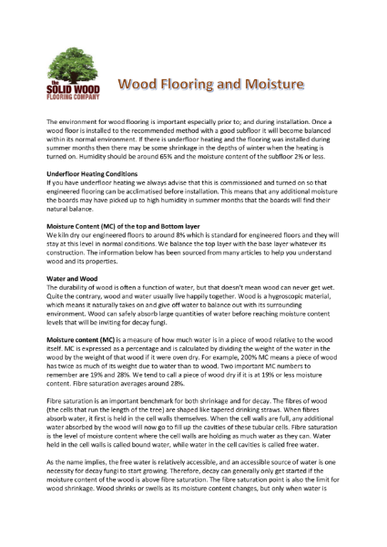 How moisture affects wood flooring