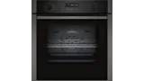 Single oven Slide & Hide door Graphite grey trim N50