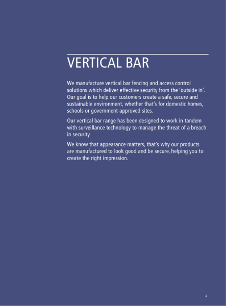 Vertical Bar Fencing