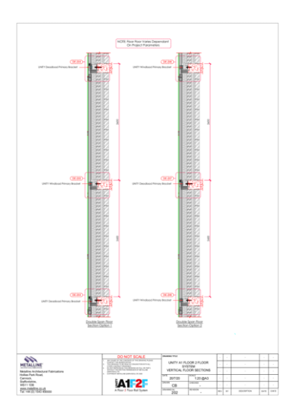 F2F VERTICAL FLOOR SECTIONS Technical Drawing