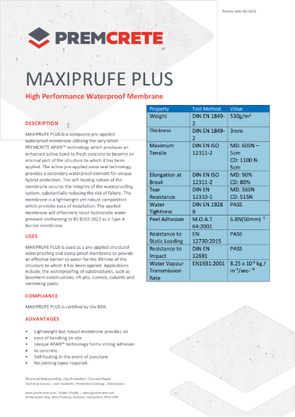 Maxiprufe Plus TDS