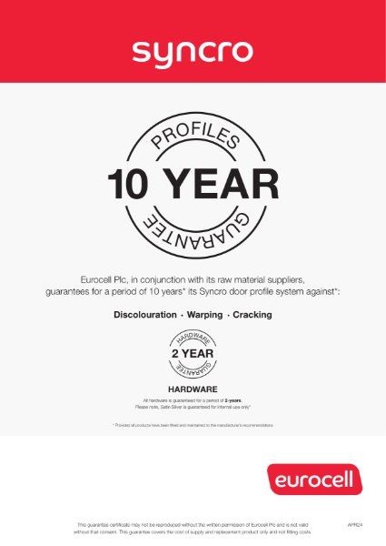 Syncro 10 Year Guarantee Certificate