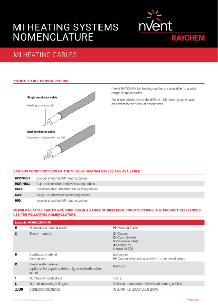 Wiring Specialty - Mineral Insulated (MI) Fire Survival Cables