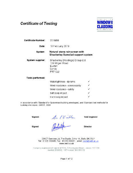 CWCT Certificate