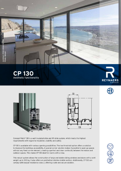 Aluminium Sliding Door System - CP 130