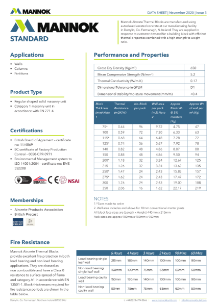 Aircrete Standard TDS