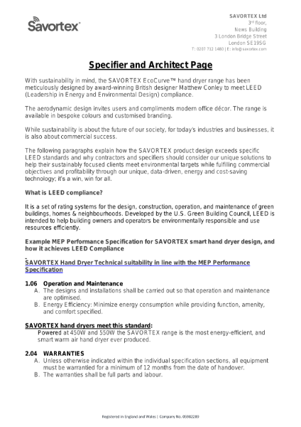 Specifier & Architects