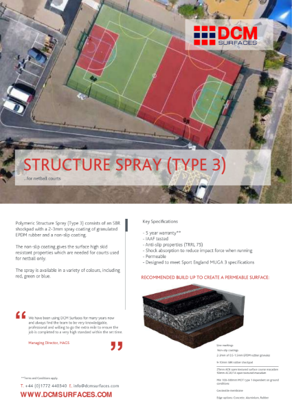 Data Sheet - Structure Spray Type 3