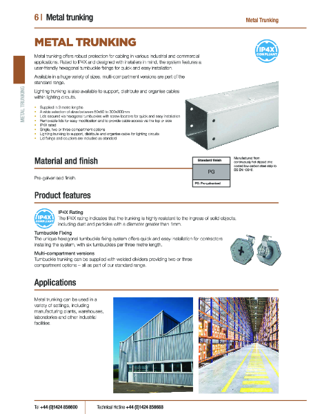Metal Trunking Product Catalogue