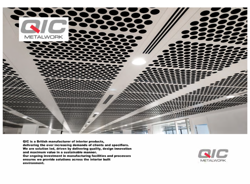 QIC Transition trims Metal ceiling