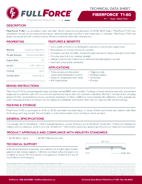 FullForce FiberForce T1-60 - TDS