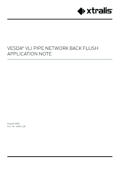 XTRALIS VESDA VLI Pipework Back Flushing - Application Note