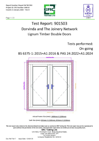 901503 ERCT 260016 Dorvinda Lignum Timber Double Doors