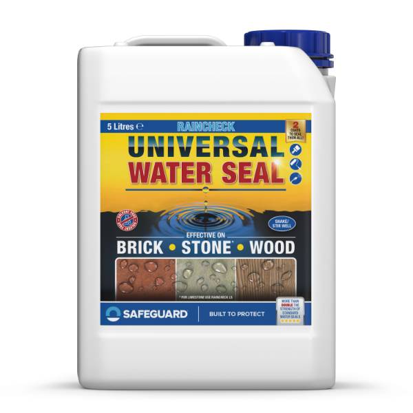 Raincheck Universal Water Seal - Breathable, Colourless, UV-Resistant Waterseal With Rapid Curing for Brick, Wood and Stone 