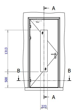 Drawing P018 - M56L single leaf internal door block frame