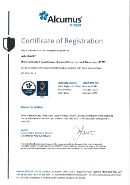 ISO 9001:2015 Certificate