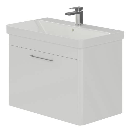 Layla 80 cm 1 Drawer Wall Hung Vanity Basin Unit