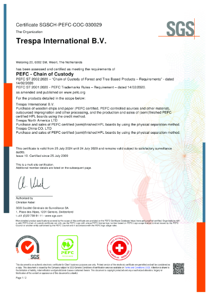 PEFC Chain of Custody