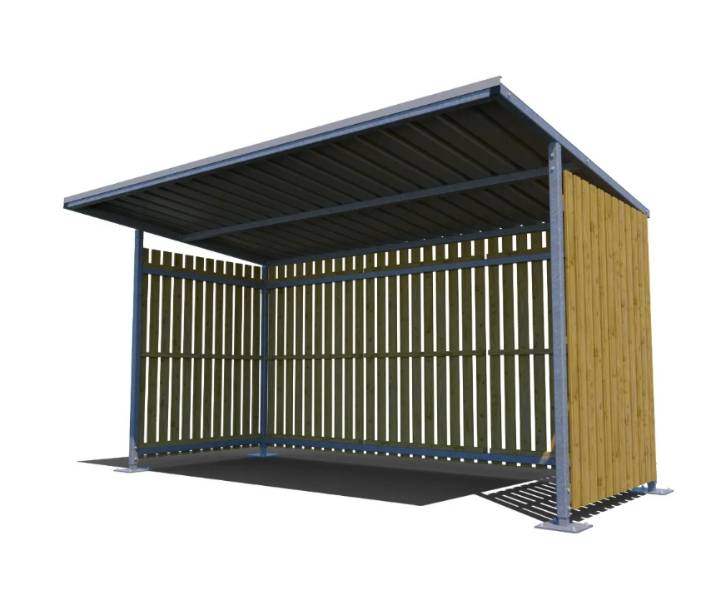 Blox A Shelter - Open fronted shelter for cycle storage.