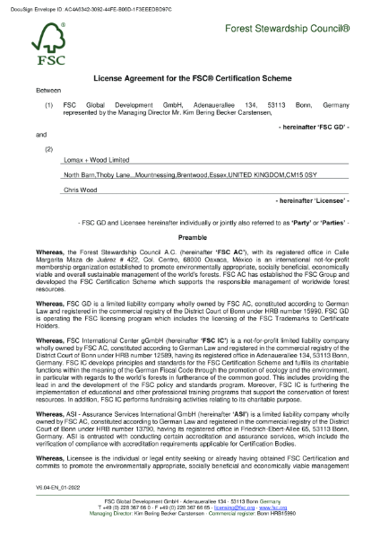Chain of Custody Certification
